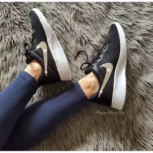 Nike Tanjun Sneakers Shoes Custom with Clear Swarovski Crystals Bling Nikes